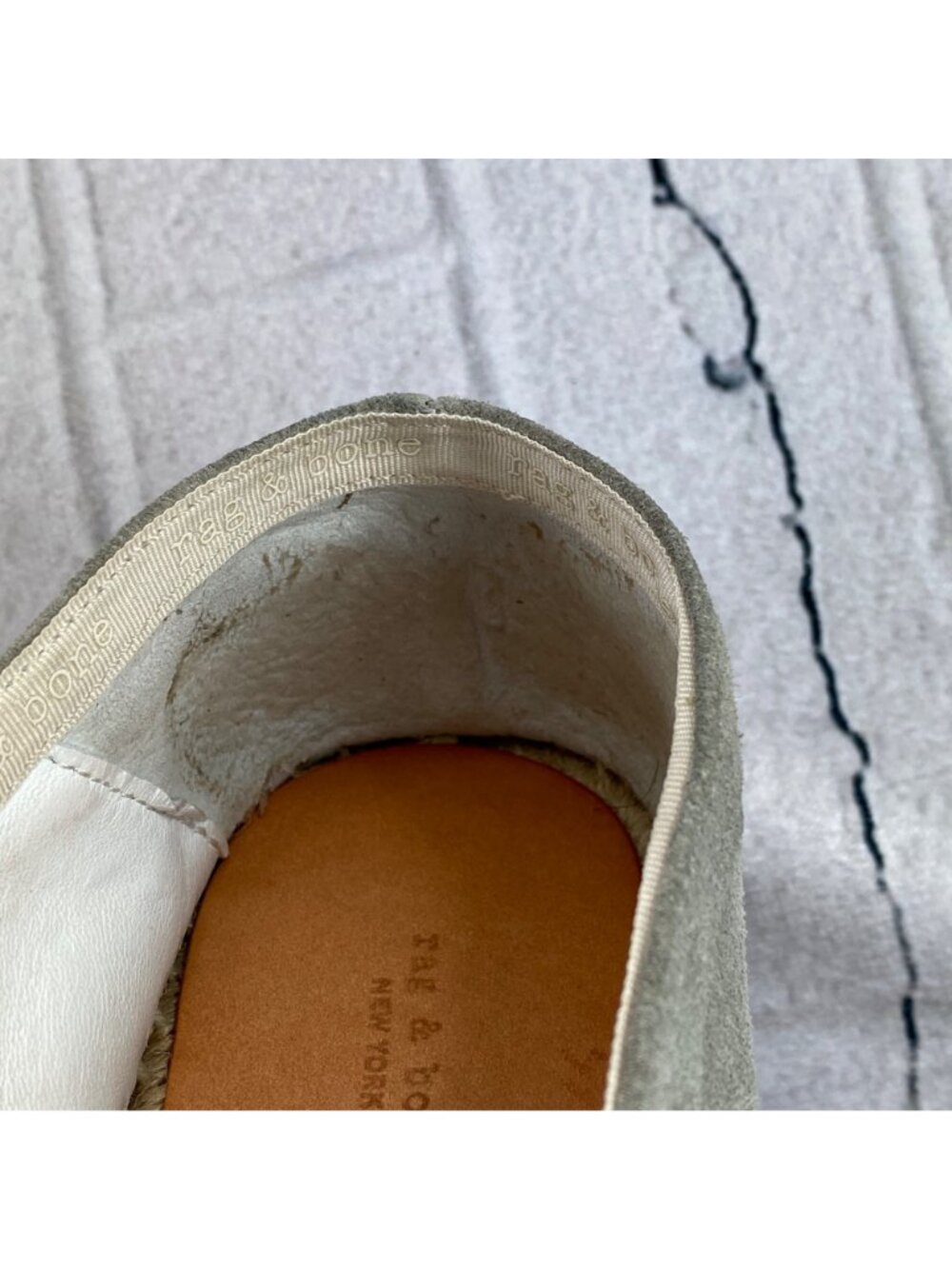 Rag & Bone Suede VGUC Espadrilles Beige Size 37 Womens Casual Slip-On Shoes - Picture 16 of 16